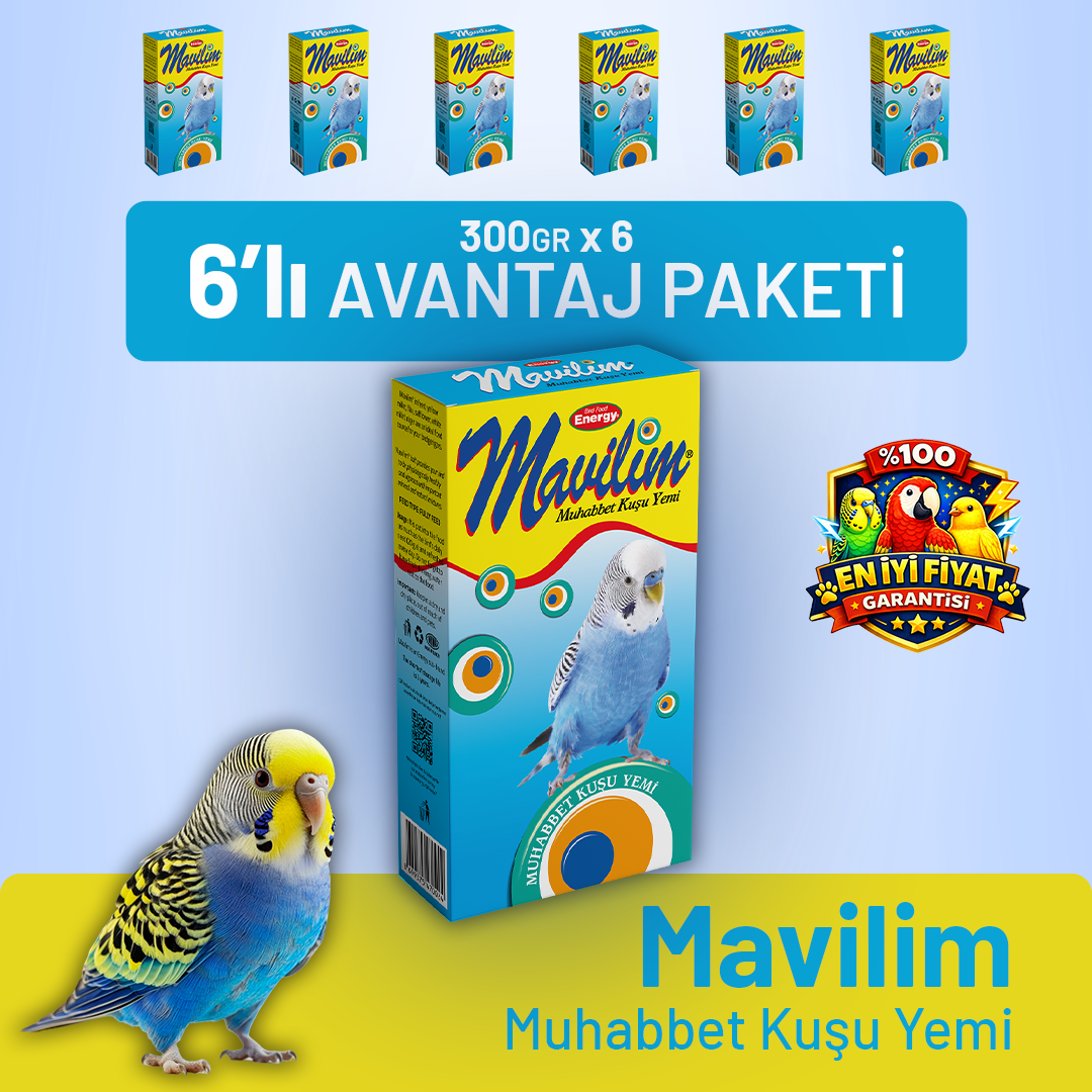 Mavilim Muhabbet Kuşu Yemi - 6 Adet