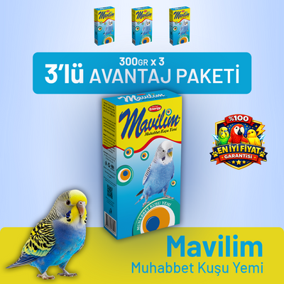 Mavilim Muhabbet Kuşu Yemi - 3 Adet