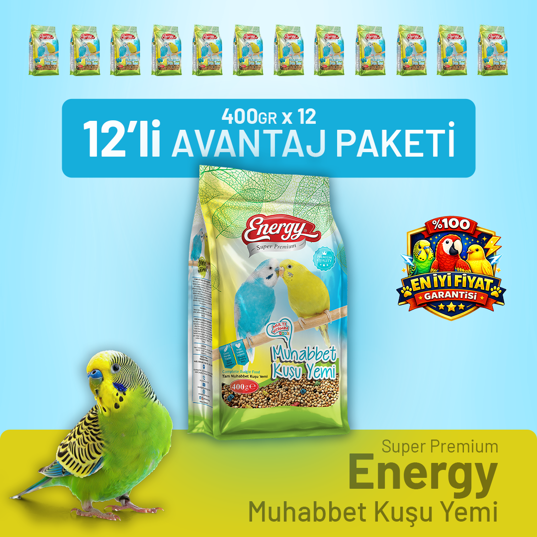 Muhabbet Kuşu Yemi 400 g - 12 Adet