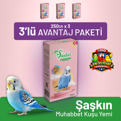 Şaşkın Muhabbet Kuşu Yemi 250 g - 3 Adet