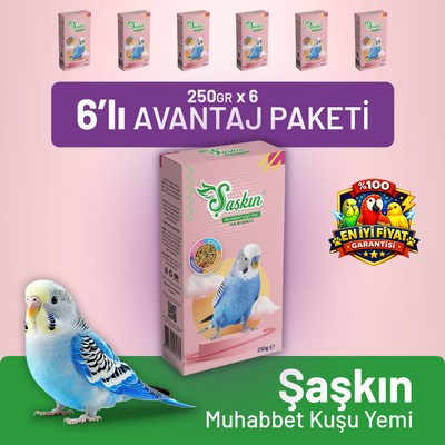 Şaşkın Muhabbet Kuşu Yemi 250 g - 6 Adet
