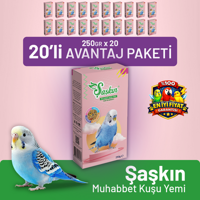 Şaşkın Muhabbet Kuşu Yemi 250 g - 20 Adet