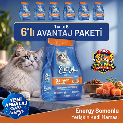 Somonlu Kedi Maması 1 KG - 6 Adet
