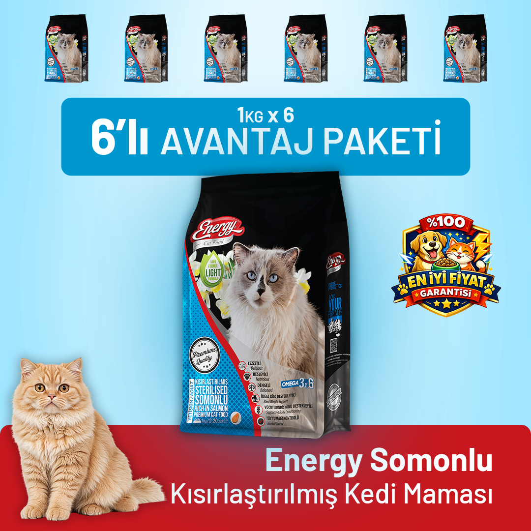 Somonlu Kısırlaştırılmış Kedi Maması - 6 Adet