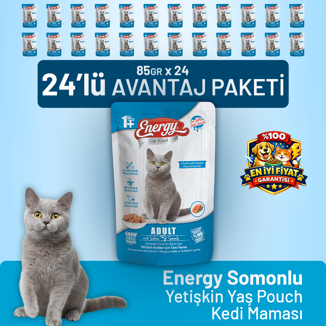 Somonlu Yetişkin Yaş Kedi Maması 85 g - 24 Adet