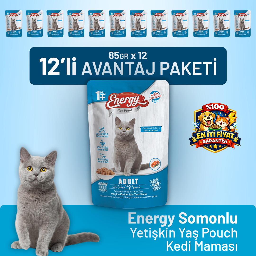 Somonlu Yetişkin Yaş Kedi Maması 85 g - 12 Adet