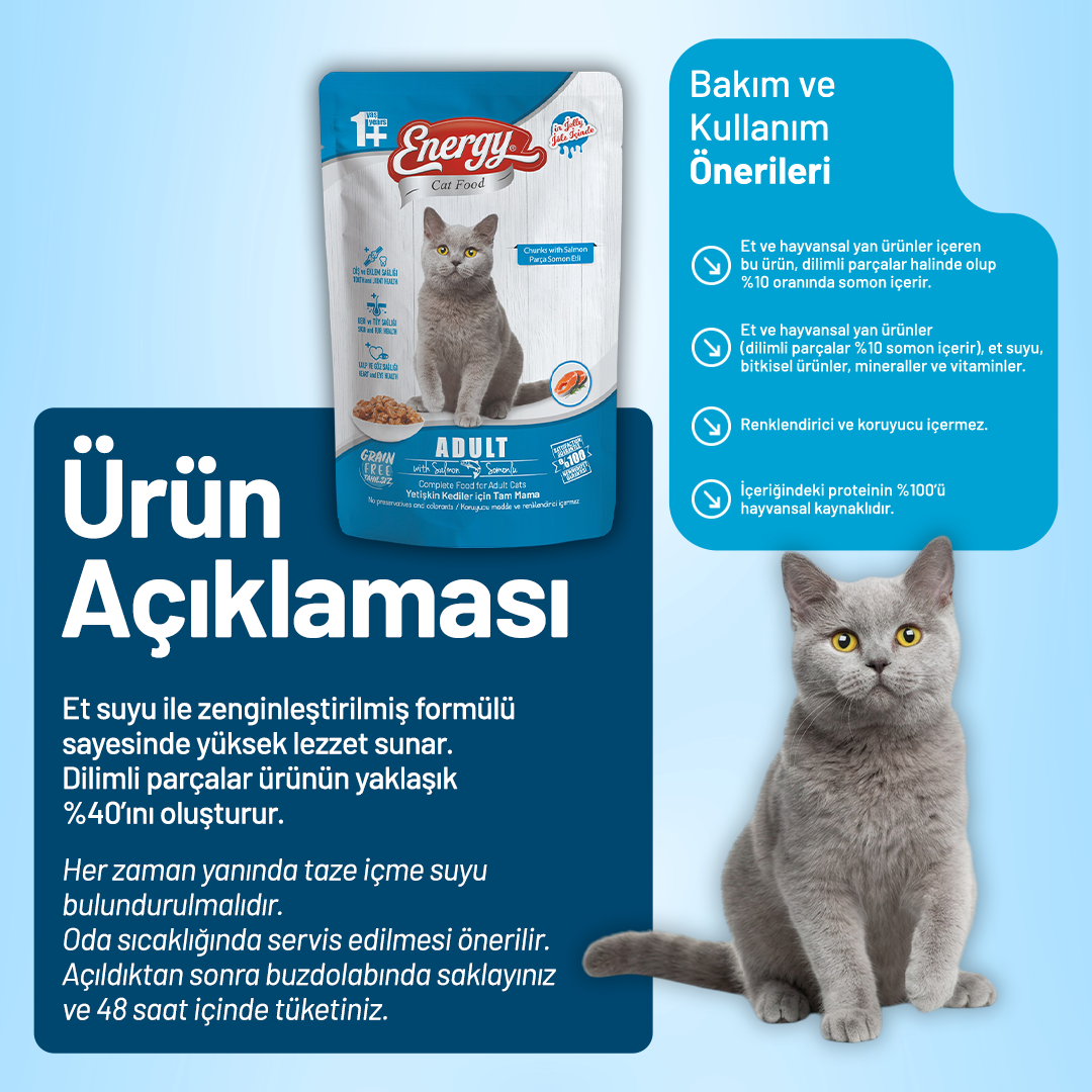 Somonlu Yetişkin Yaş Kedi Maması 85 g - 12 Adet