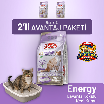 Kedi Kumu Lavanta Kokulu 5 lt - 2 Adet