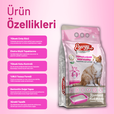 Kedi Kumu Pudra Kokulu 10 lt - 2 Adet