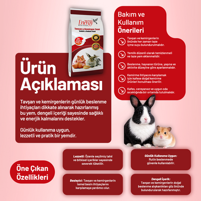 Tavşan & Kemirgen Yemi 500 g - 3 Adet