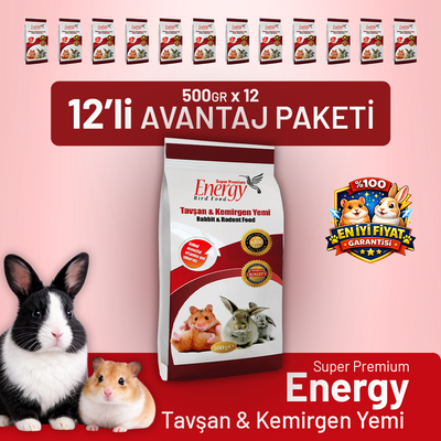 Tavşan & Kemirgen Yemi 500 g - 12 Adet