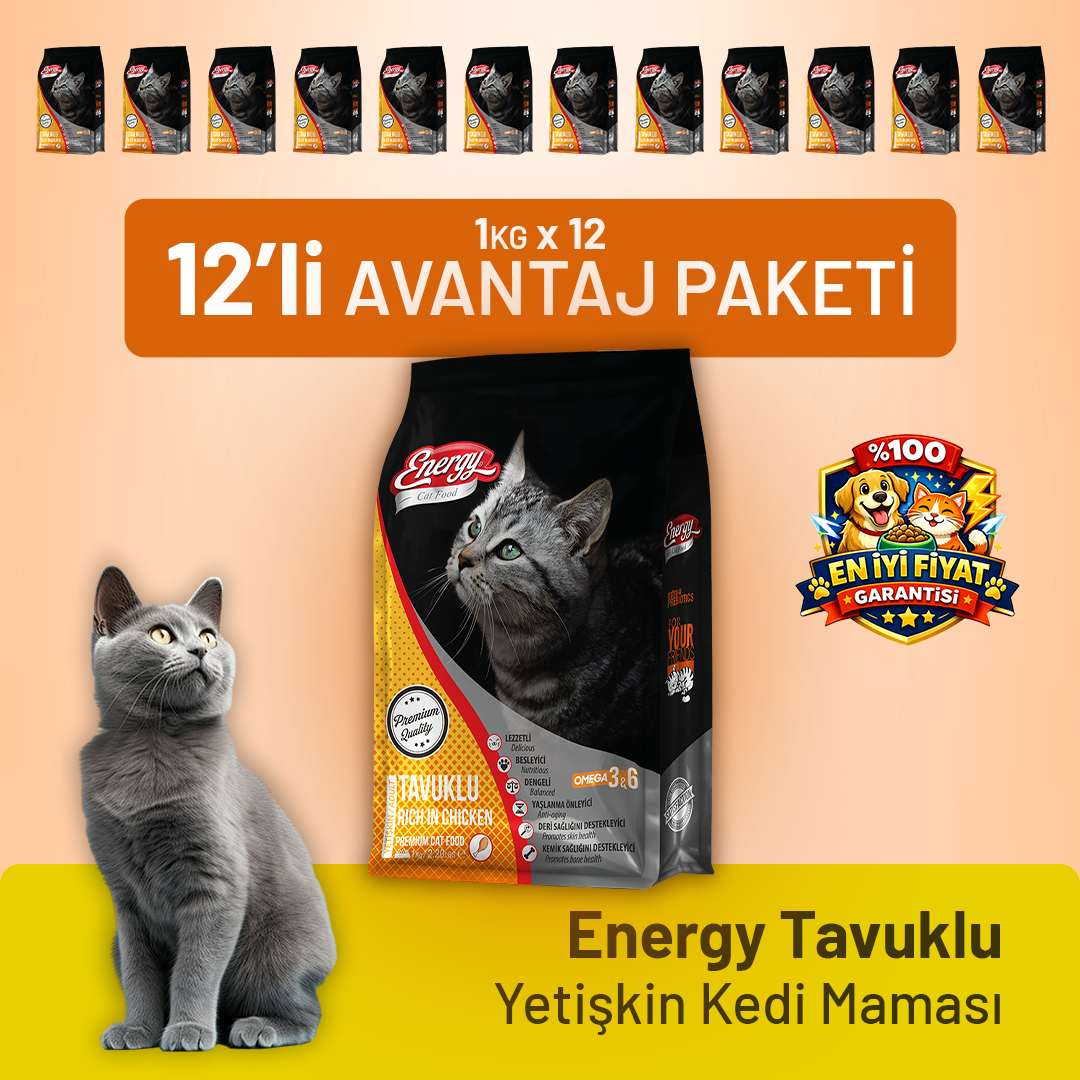 Tavuklu Yetişkin Kedi Maması - 12 Adet