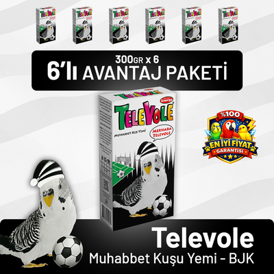 Televole Muhabbet Kuşu Yemi/BJK 300 g - 6 Adet