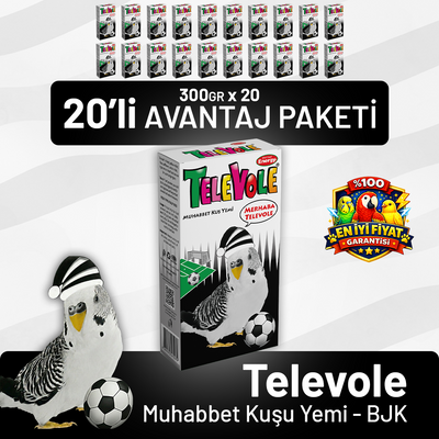Televole Muhabbet Kuşu Yemi/BJK 300 g - 20 Adet
