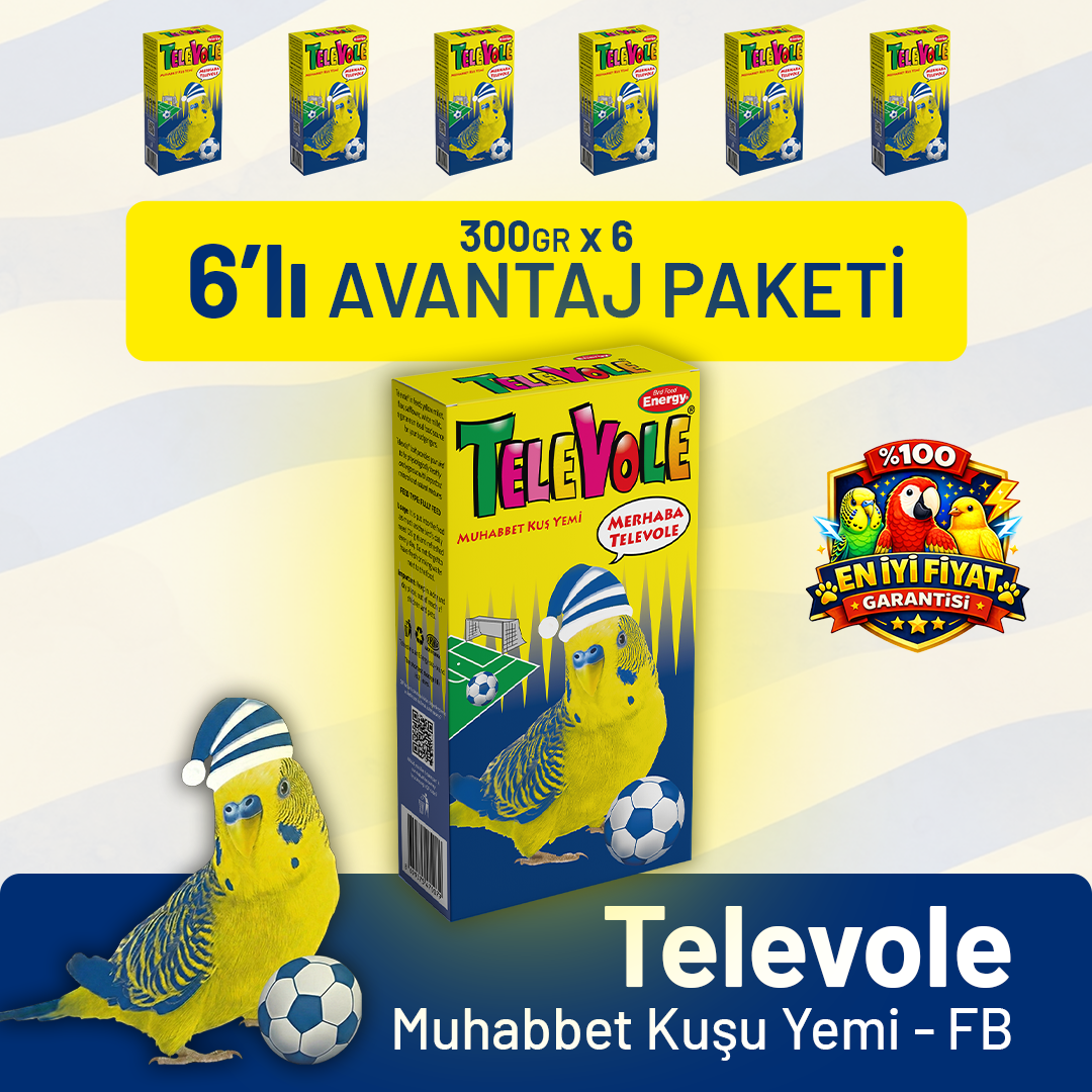 Televole Muhabbet Kuşu Yemi FB - 6 Adet