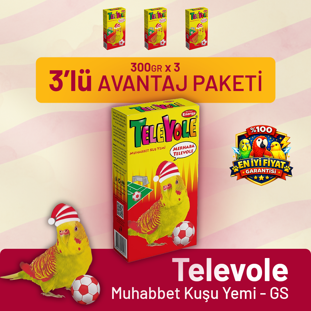 Televole Muhabbet Kuşu Yemi GS - 3 Adet