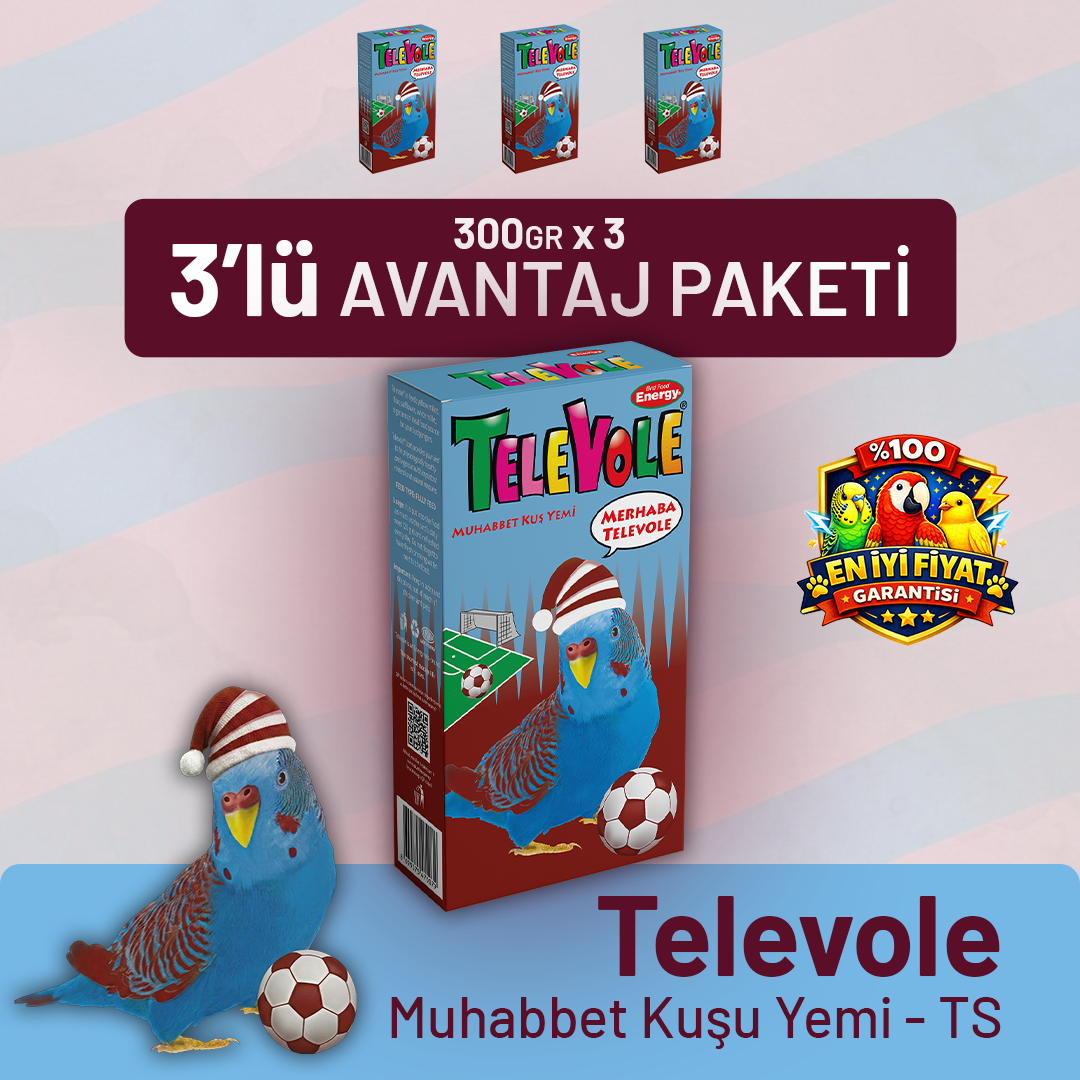 Televole Muhabbet Kuşu Yemi TS- 3 Adet